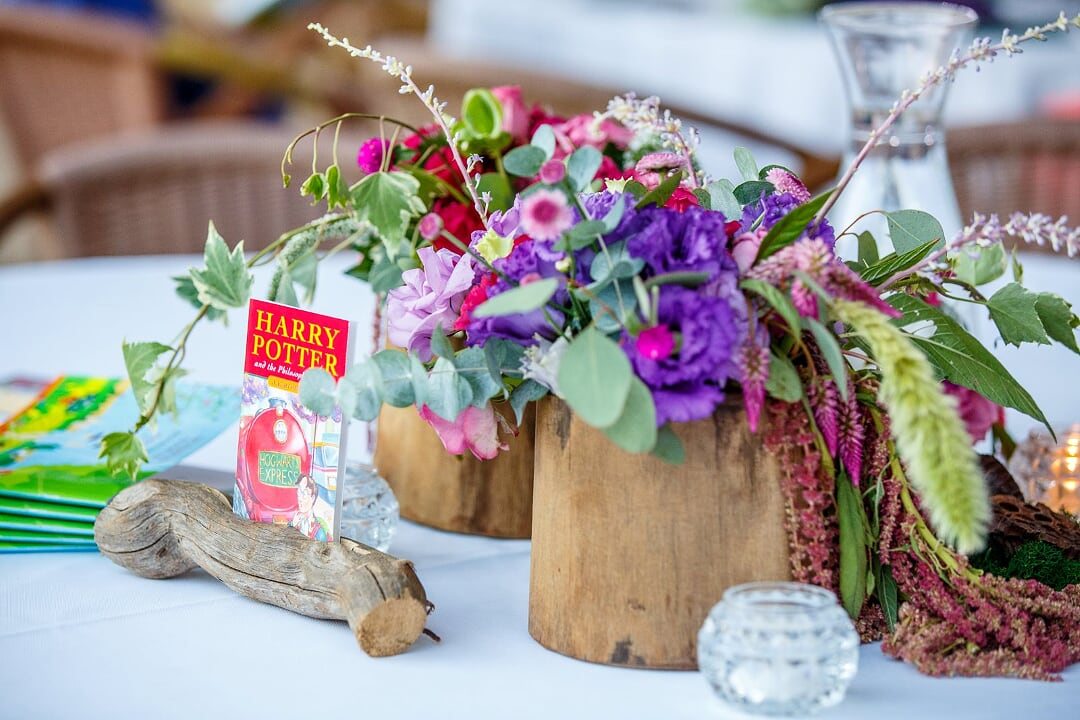Harry Potter inspired Bat Mitzvah table decorations