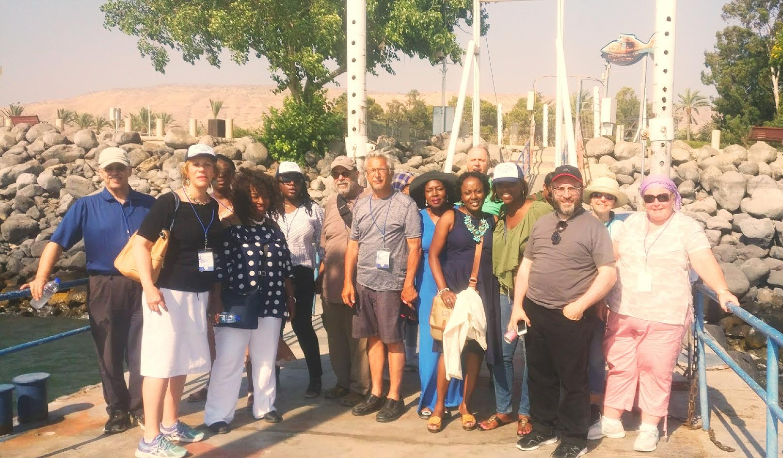 Multicultural group exploring Israel