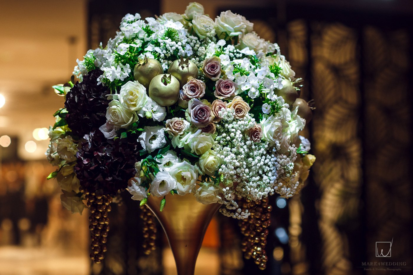 White floral centerpiece